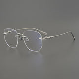 CHH Chrome Hearts Glasses Ultra Light Titanium Frameless Wide Myopia Glasses Frame