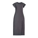 Women Dresses Temperament Split Sheath Dress