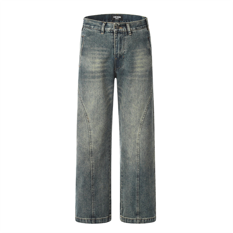Men Jeans Punk Distressed Loose