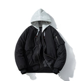 Mens Vintage Jackets Baseball Uniform Simple Jacket Padded Pilot