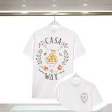 Cotton Fashion T Shirt Double-sided Print Tops Breathable M