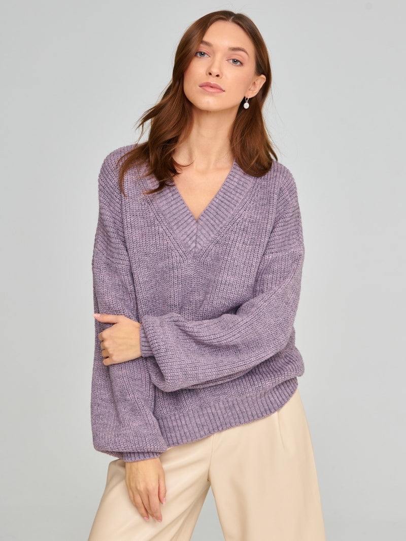 Women Work Business Casual Sweaters V-neck Loose Sweater