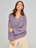 Women Work Business Casual Sweaters V-neck Loose Sweater