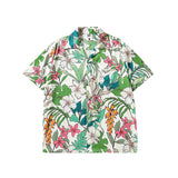Short Sleeve Shirt Diamond Plaid Idle Style All-Match Beach