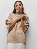Women Work Business Casual Sweats Loose Turtleneck Sweater