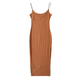 Women Dresses Stretch Slim-Fit Suspender Dress