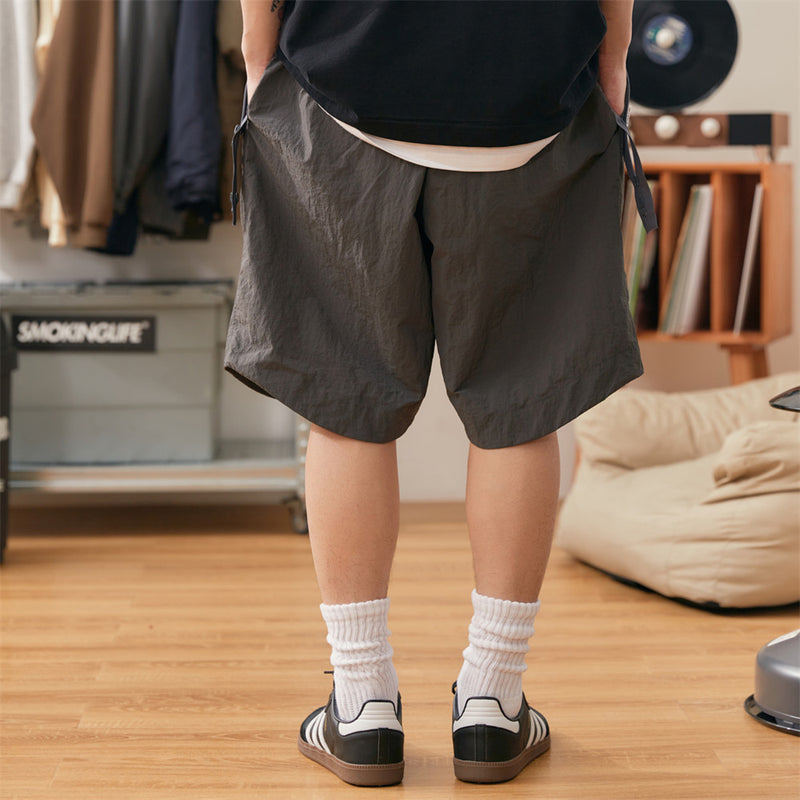 Men Shorts with Belt Cargo Shorts Sports Cropped Loose