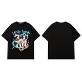 Men T-shirt Border Collie Printed T-shirt Loose Casual