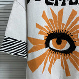 House Of Errors T-Shirt Eye of Truth football T-shirt lapel half-sleeve sweater knitted sweater