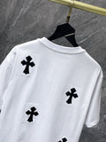 Chh Chrome Hearts T Shirts Pocket Handmade Button Casual Short Sleeve T-Shirt