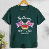 Inspired by Queen's Platinum Jubilee 2022 Elizabeth 70 Years T-shirt T-shirt Short Sleeve Men and Women