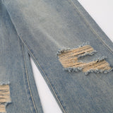 Men Jeans Loose Hole Leisure