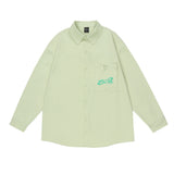 Men Long Sleeve T Shirt Men's Spring and Autumn Loose Lapels Shirt Loose Thin Coat