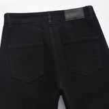 Men Jeans Bell-Bottom Pants Loose Casual Simple Solid Color