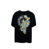 CHH Chrome Heart T Shirts Cross Leather Print Short Sleeve T-Shirt Loose