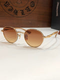 Chrome Hearts Sunglasses Light Luxury Titanium Frame Sunglasses Retro Literary Sunglasses