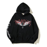 HS Hoodie Halloween Demon Printing plus Velvet Hoodie