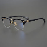 CHH Chrome Hearts Glasses square thick frame half frame myopia glasses frame