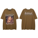 Men T-Shirt Oil Painting Printing Couple