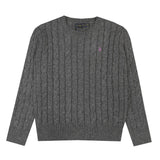Ralph Lauren Knitted sweaters cotton thread ruff pony embroidery twist crew neck