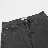 Men Jeans Simple Style Casual Distressed Loose
