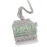 Jewelry Slot Machine Hip Hop Necklace Trendy Man Full Diamond Pendant Spectrum