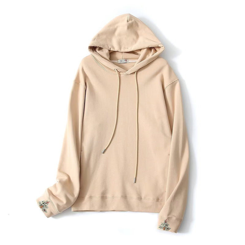 Women Hoodie Sweater Oversize Solid Color Simple