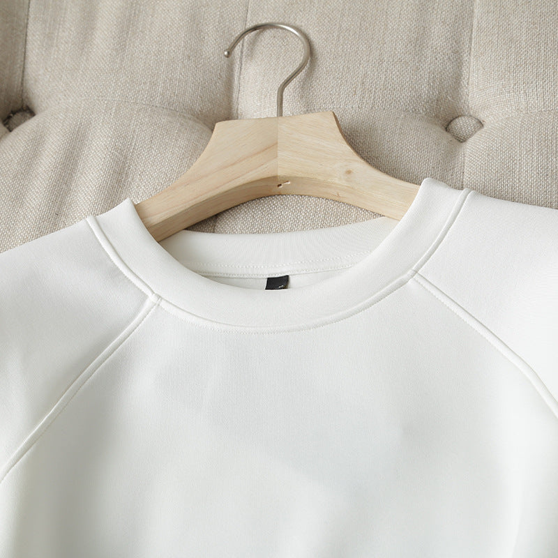 Women Hoodie Loose Student Oversize Pure White
