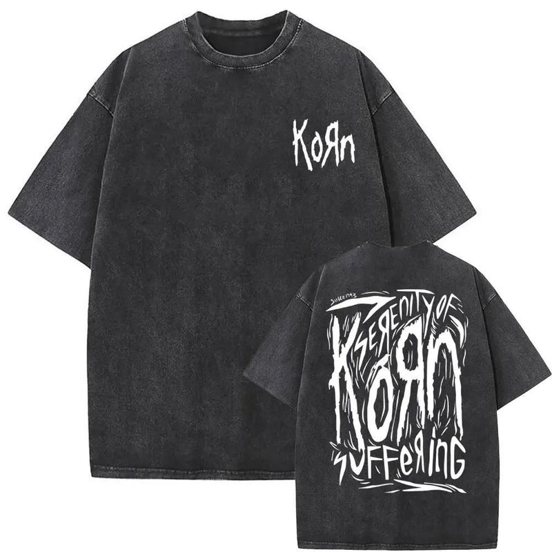Washed Vintage Rock Band Korn Falling Away From Me