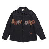 Men Long Sleeved T Shirt Letter Embroidered Long Sleeve Shirt Men's Loose Shirt Casual Top