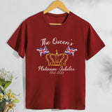 Inspired by Queen's Platinum Jubilee 2022 Elizabeth 70 Years T-shirt Short Sleeve T-shirt plus Size Loose