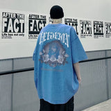Men T Shirt Oversize Distressed Fashion Brand Short Sleeve
