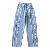 Women Jeans Fashion Slimming Burr Stitching
