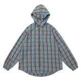 Men Long Sleeved T Shirt Hooded Plaid Shirt Men Spring Autumn Outdoor Sports and Casual Loose Long Sleeve
