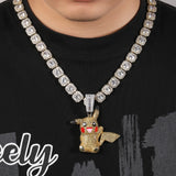 Jewelry Diamond Pendant Necklace Cartoon Fashion Necklace Male Animal Spectrum Pokémon