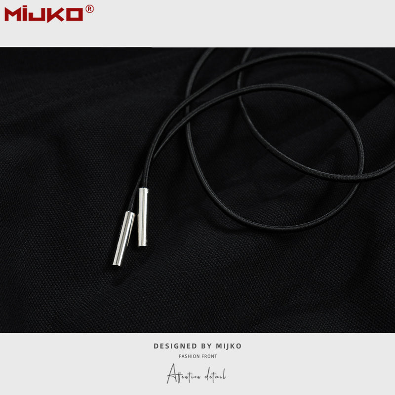 MIJKO Mens Shorts Drawstring Casual Unisex Shorts