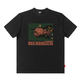 Men T-Shirt Cartoon Creative Printing Loose