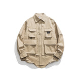 Unisex Shirt Baggy Coat Handsome Removable Sleeves