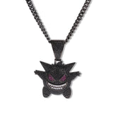 Jewelry INS full zircon purple Geng Gui pendant necklace Animal rapper