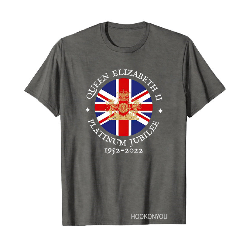Inspired by Queen's Platinum Jubilee 2022 Elizabeth 70 Years T-shirt Short Sleeve T-shirt