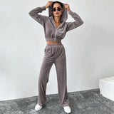 Women Co-Ords Hoodie Knitted Leisure