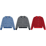 Ralph Lauren Knitted sweaters RL striped crew neck embroidered logo knitted cardigan long sleeves