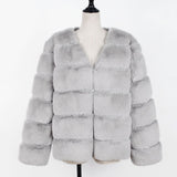 Women Fur Jacket Warm Plush Coat