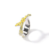 Rings Ring Copper Oil Dripping Cashew Flower Spectrum St. Valentine's