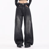 Men Jeans Punk Design Stitching Slit