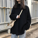 Women Pullover Sweater Loose Knitted Slimming