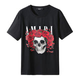 Amiri T Shirt Skull Print Casual round Neck Short Sleeve T-shirt