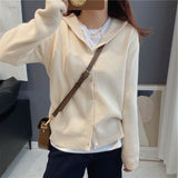Women Knitted Cardigan Simple Knitting Cardigan Jacket
