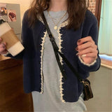 Women Knitted Cardigan Vintage Loose Sweater