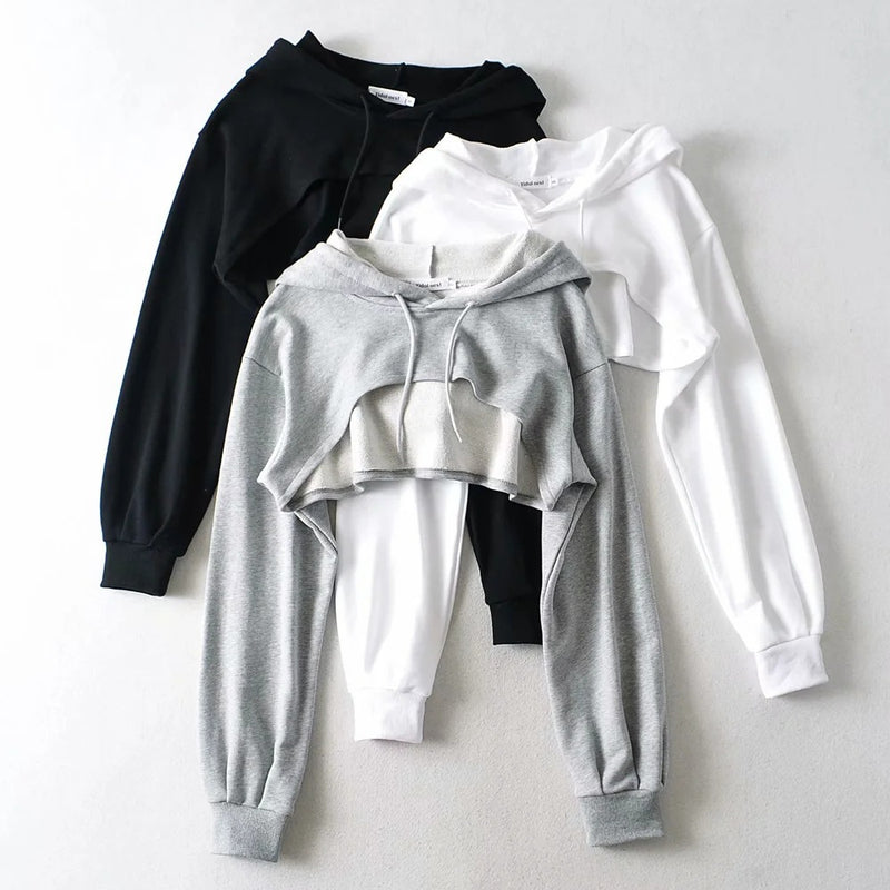 Women Hoodie Short All-Match Hoodies Hot Girls